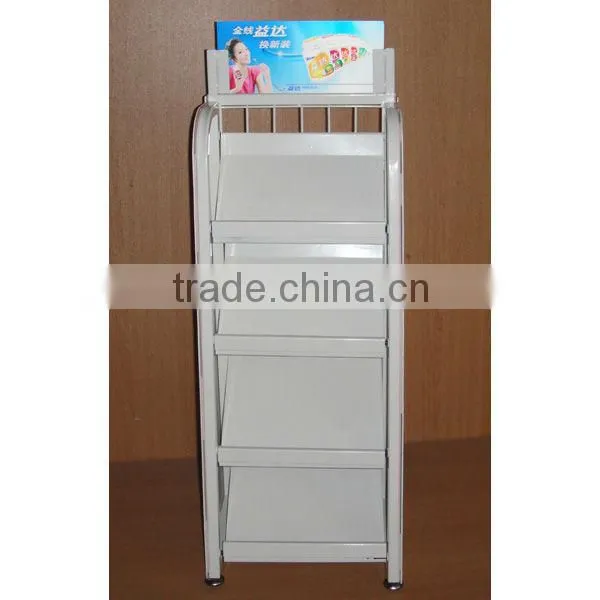 good looking 4 layer metal counter candy display with CE certificate