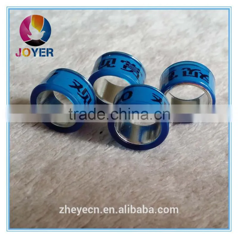 height 7mm for pigeon ring aluminum with pladtic racing pigeon ring 2015