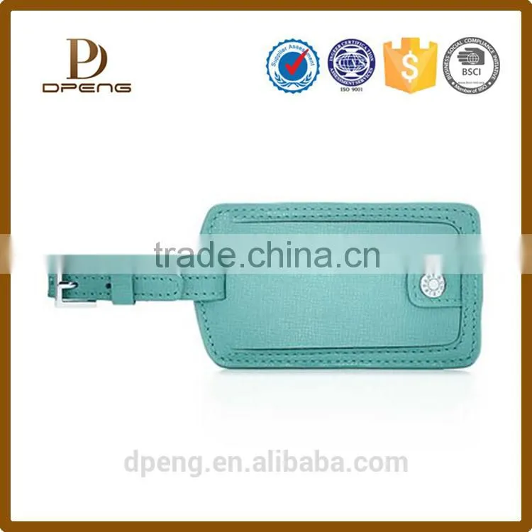made in China OEM factory genuine leather tag Baggage Tag