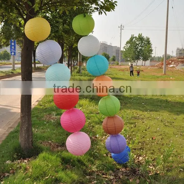 2016 Wholesale cheap paper lanterns Chinese round lanterns wedding paper lanterns
