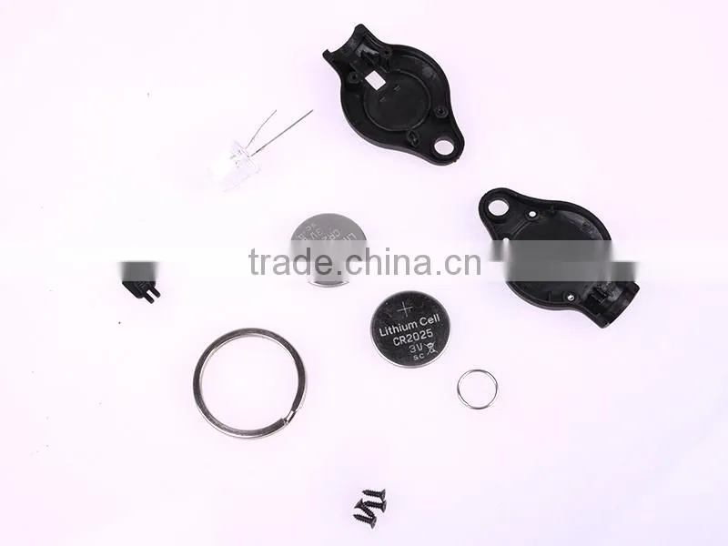 high quality Plastic 40000mcd White light LED promotion key chain factory