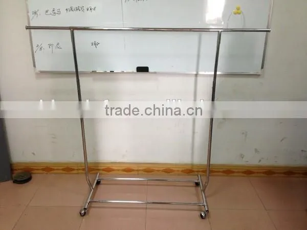 Chrome Finish Garment Display Rack Clothes Rail