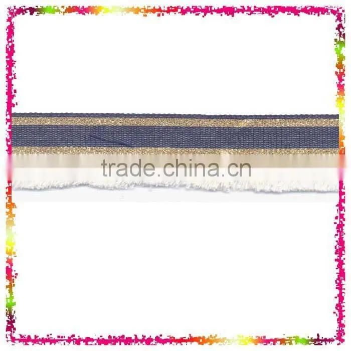 Burgundy Gold Metallic Wool Thread Braid Decorative Trimming swimwear