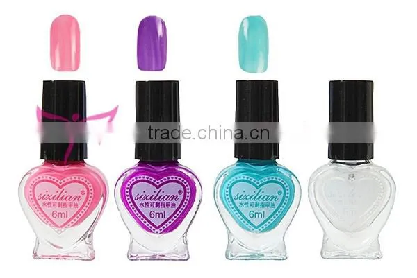 Easam hot 4pcs peel off nail polish gift set