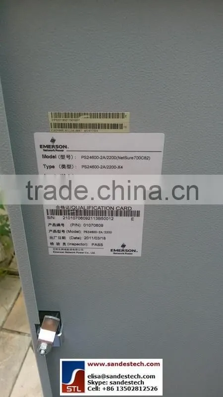 Emerson PS24600-2A/2200 NetSure700C82 Emerson M500S R24-2200 24V DC Power System with Integrated AC/DC Distribution Units