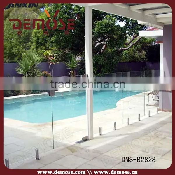 cheap clear or frosted tempered glass fence panel