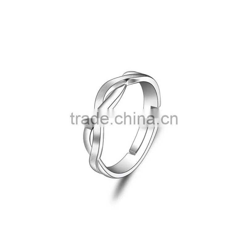 loyal couple infinity symbol S925 Silver plain engagement couple rings