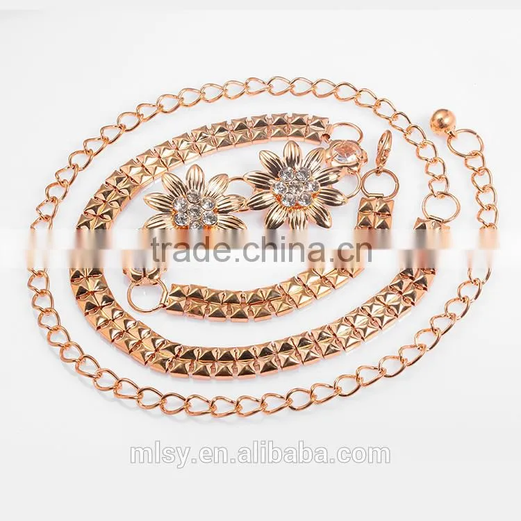 Fashion golden plated belly chain Brightness F1-80122