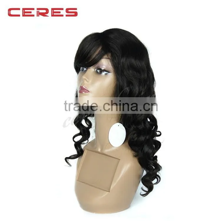 lace front synthetic wig accept paypal silk straight 1B color synthetic hair wig