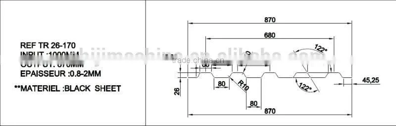 TR26-170 Wall and roof panel roll forming machine