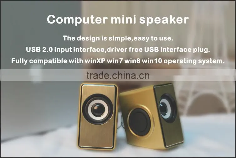 Mini portable 2.0speaker with hifi amplifier micro