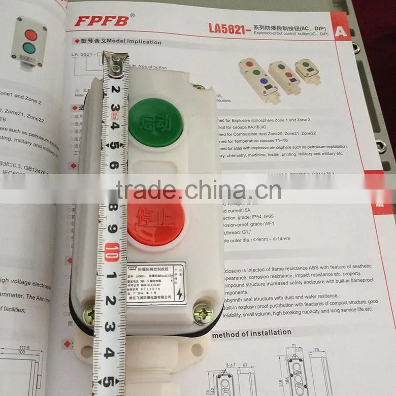 EX proof Plastic ABS push button