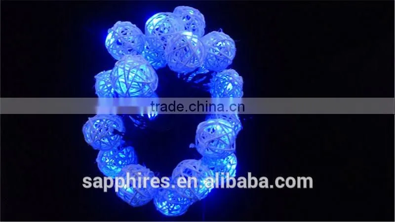 20L led solar string light with pendants--colorful sepa takraw
