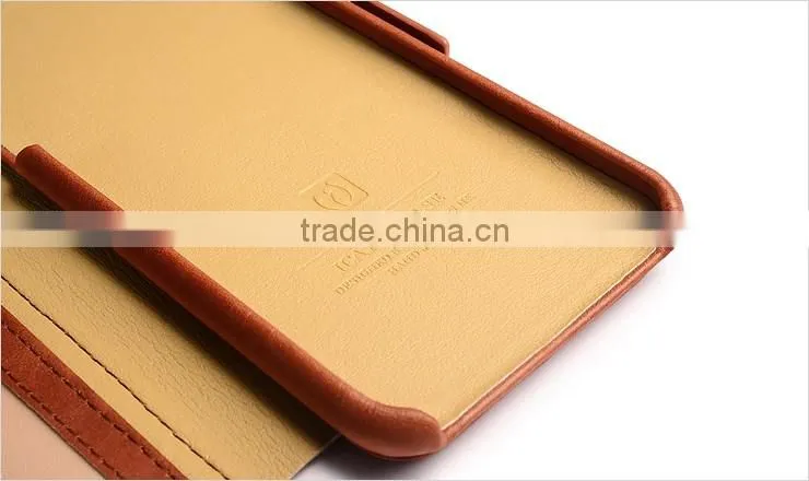 ICARER Genuine Leather Vintage Wallet Case with Three Credit Cards Slot For iPhone6/6s