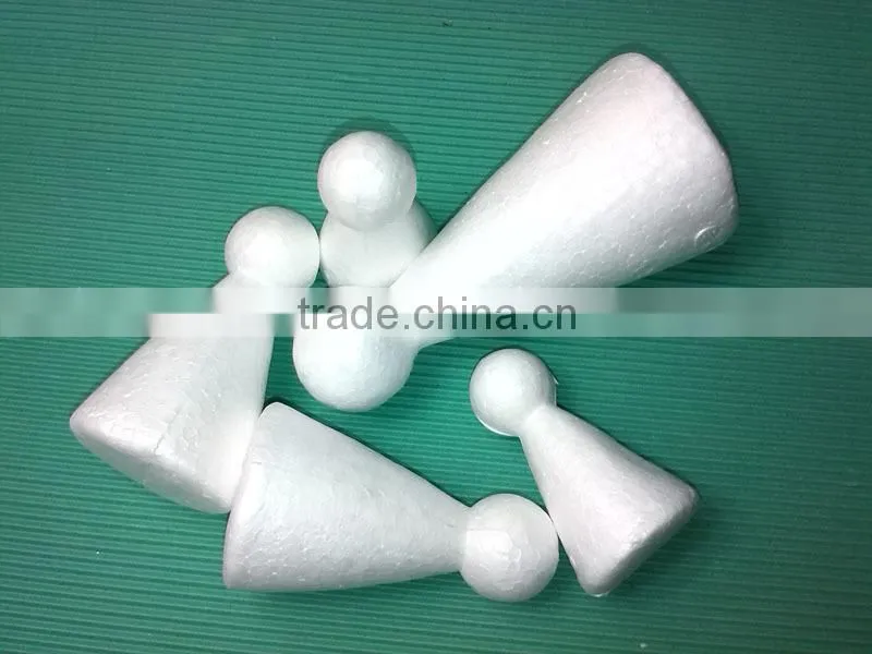 YIWU foam cone people for decoration/styrofoam christmas cone decoration