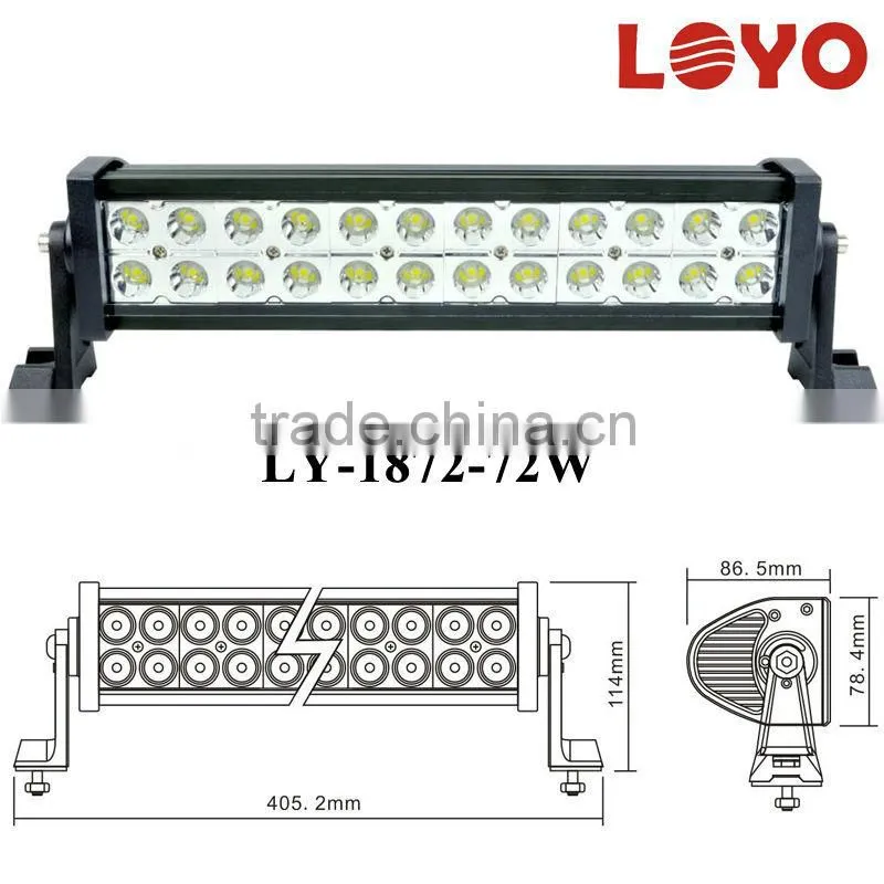 16'' 2014 New 72W Double Row IP67 High Quality Off-road Epsitar 72W LED Light Bar For All Cars, Cheap LED Light Bars