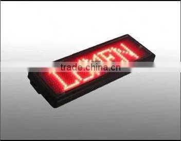 CE&RoHS approved LED Badges 48x12 pixel rechargeable led name tag