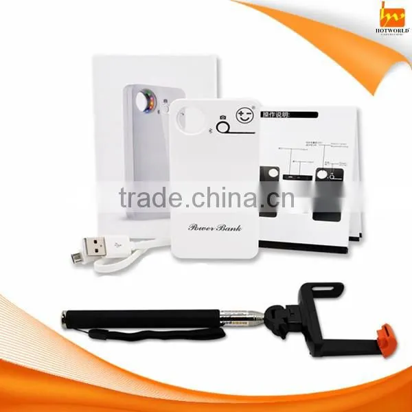 High quality bluetooth selfie stick oem mobile phone camera MP3 power bank