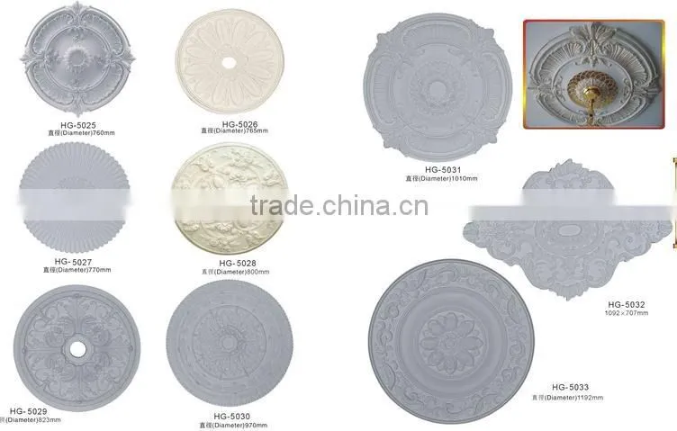 high quality factory price pu moulding /lamp holder/ pu medallion/pu foam ceiling tiles /medallion for interior decoration
