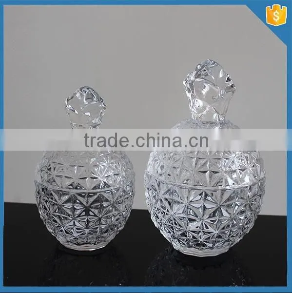 Christmas Gift pineapple shaped glass crystal candle jar