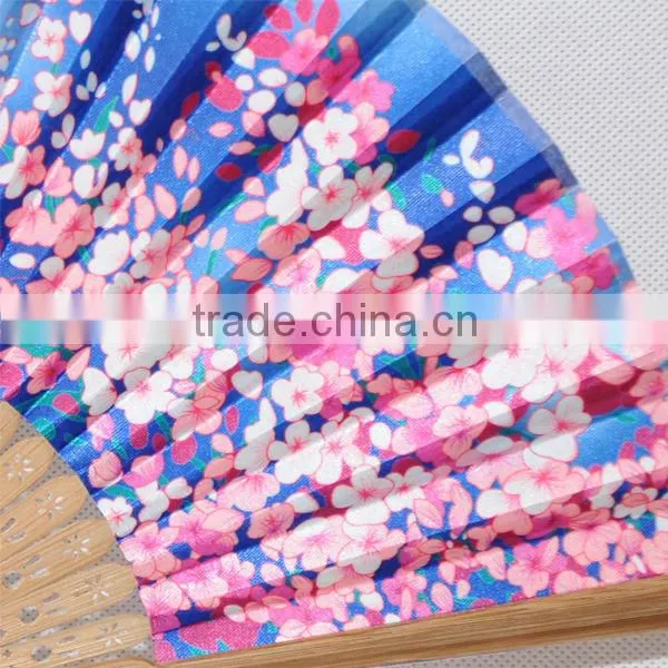 Boutique folding silk fabrics dancing fans
