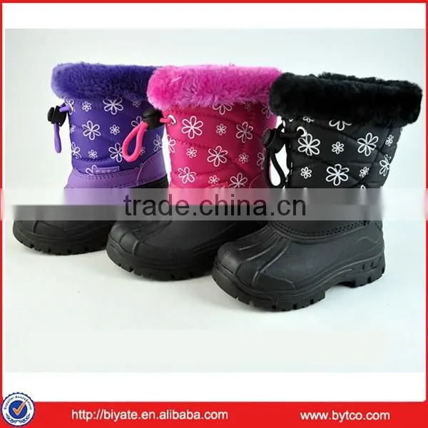 New colorful snow flower girl winter boots
