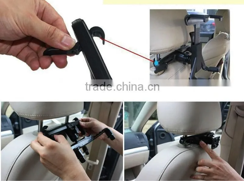 2016 hot selling car back holder for 7 inch tablet pc car mount tablet