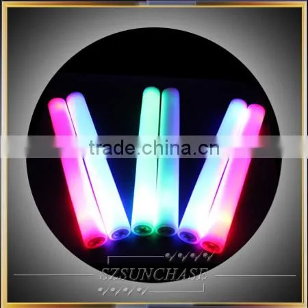 Lighting cheering stick,pe material foam led cheering stick for events