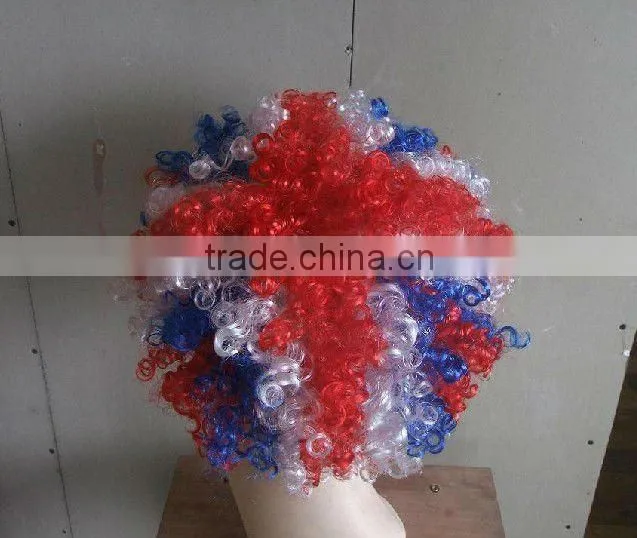 cheap mix color cool football wigs sports fan wigs