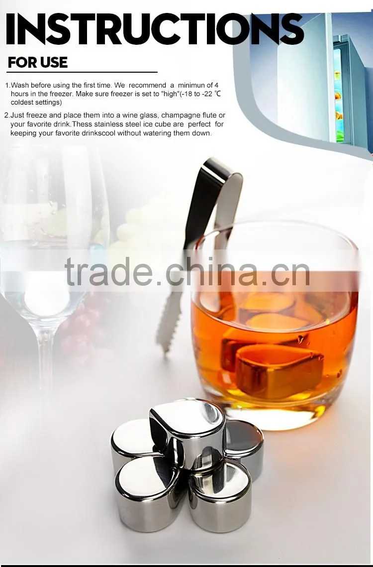 Raindrop Stainless Steel Whiskey stones, Ice Cubes,reusable Ice Cubes,Chilling Wine Ice Cubes