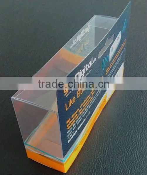 offset printing plastic pet box with hanging hole