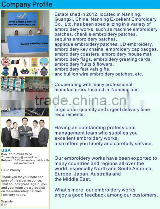 popular embroidery supplier custom patches