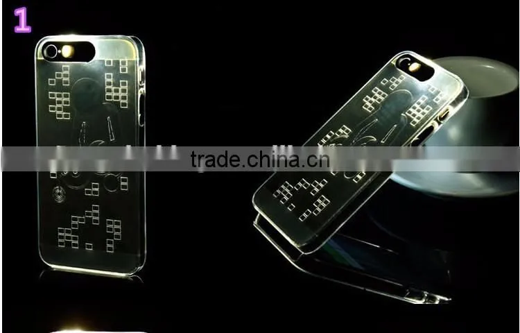 LED Light Flash TPU+PC Hybrid Phone Case for iPhone 6 iphone 5S Light Phone cases