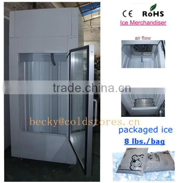 Model 300 bagged ice storage bin with single solid door