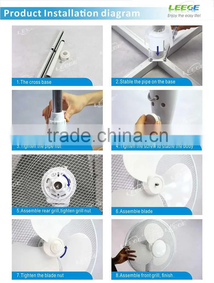 FS40-3 16 inch all kinds of plastic electric stand fan