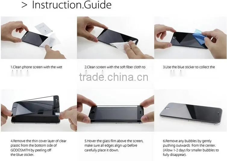 2016 new product,3D Curved full cover Tempered Glass Screen Protector for Iphone 6