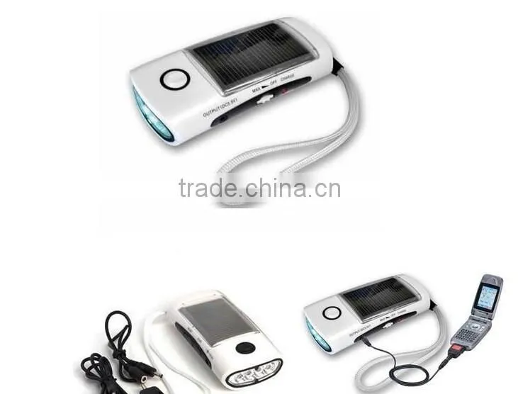New Arrival solar power bank charger led torch light portable power bank solar