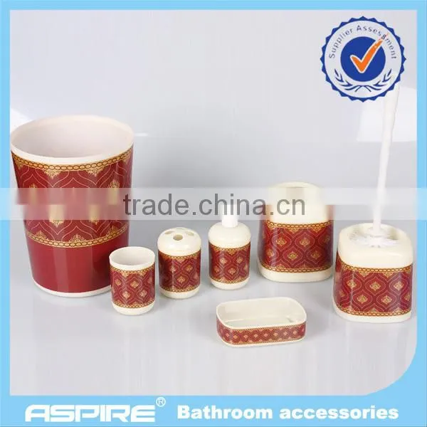 Straw and corn handsome appearance 7pcs bathroom set