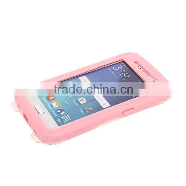 Waterproof Case Cover for Samsung Galaxy S6 Edge S6 With Button Pink