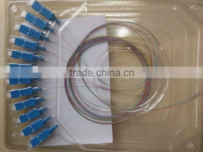 LC single-mode 12core 1.5m high ferrule colorful fiber optic bundle pigtail