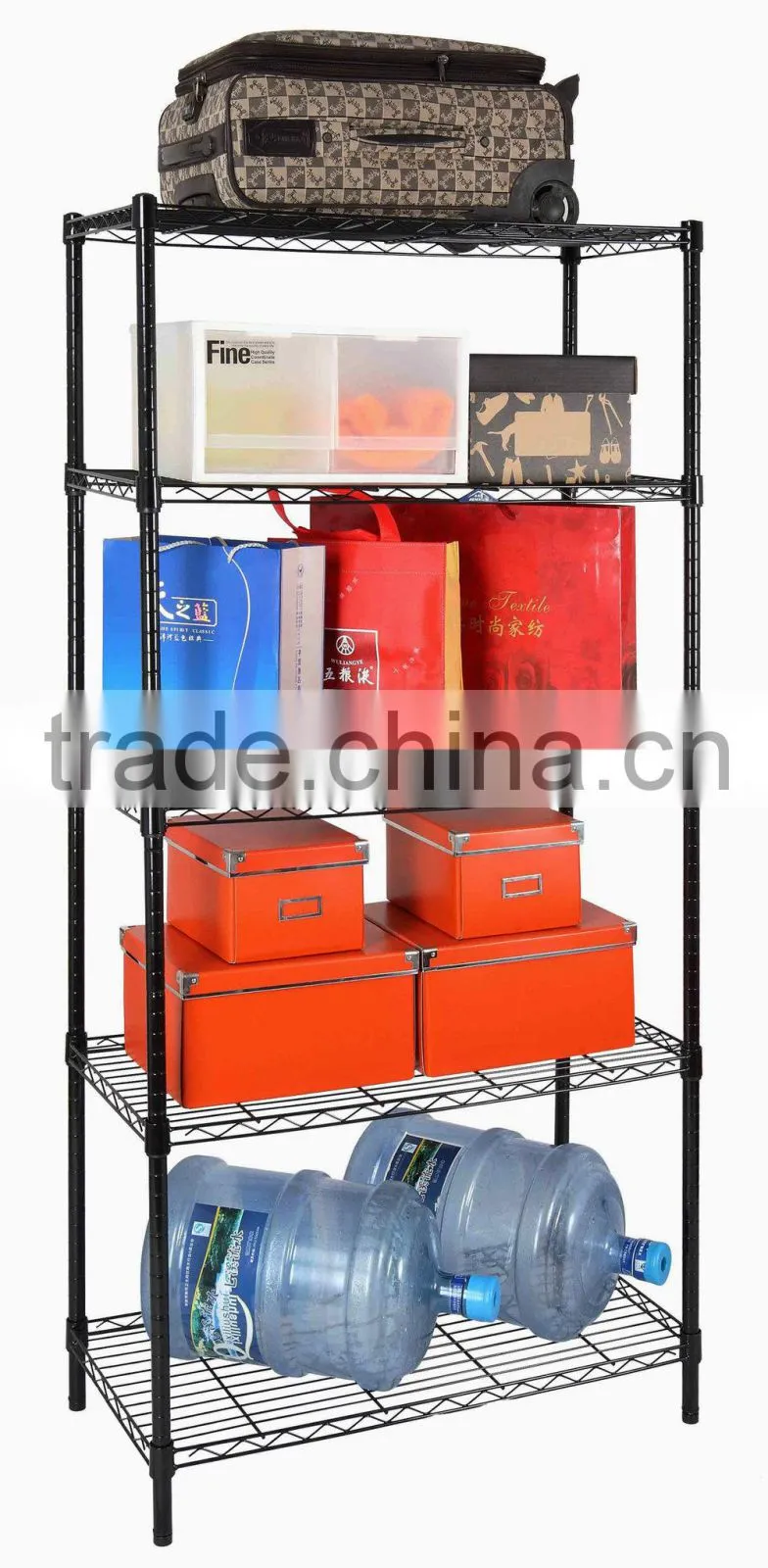 RH-HZM53-15022 Powder Coating Colourful Storage Shelving Rack Display