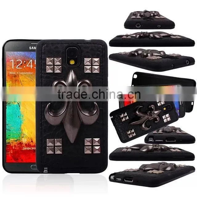 punk rivet skull tpu case for Iphone skull cover
