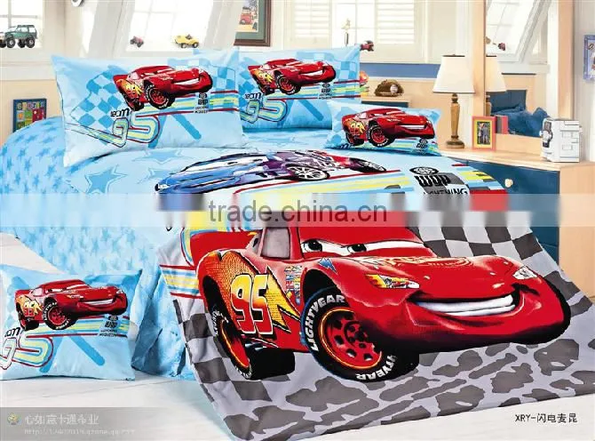 cute and vivid cartoon 100%cotton reactive printed bedding set