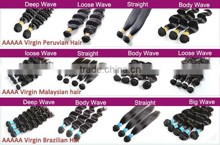 Top grade remy raw unprocessed virgin brazilian hair wholesale