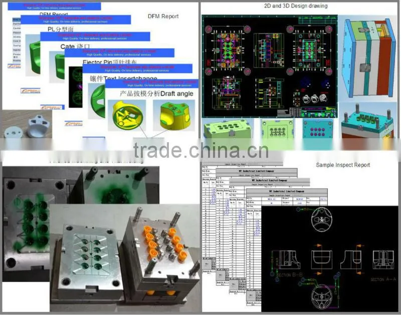 HDPE over mold and double color plastic injection mold