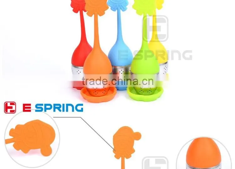 Gift Promotion Father Christmas Design Silicone Tea Infuser Bottle