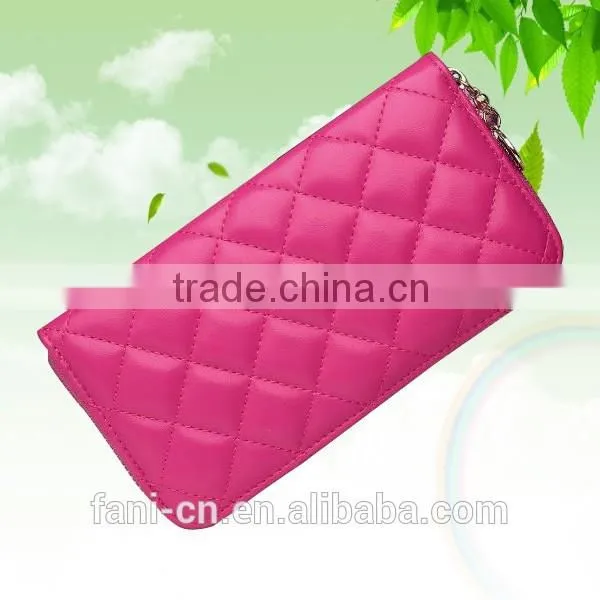 2015 very popular embroidery PU wallet with high quality for woman