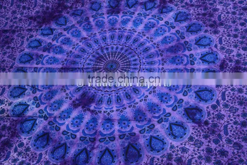Twin Size Tie & Dye Indian Mandala Hippie Home Decor Wall Art Bohemian Wall Hanging Tapestry