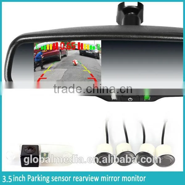 4.3 inch ek-043lap OEM replacement model with manual dimming,bluetooth,parking sensor,compass&temp germid interior mirror