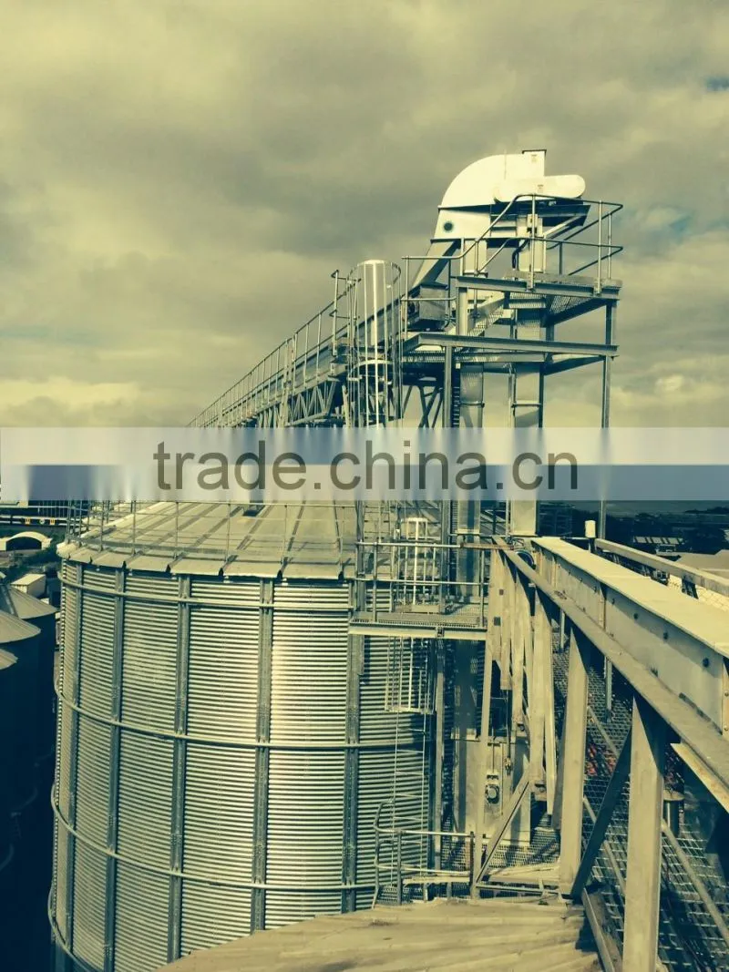 Austrial on-site stainless steel bucket elevator used in silos by YUDA